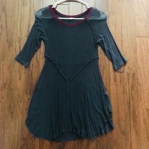 Grey and Garnet Free People Tunic
